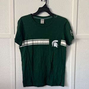 PINK Victoria's Secret Green Short Sleeve Tee